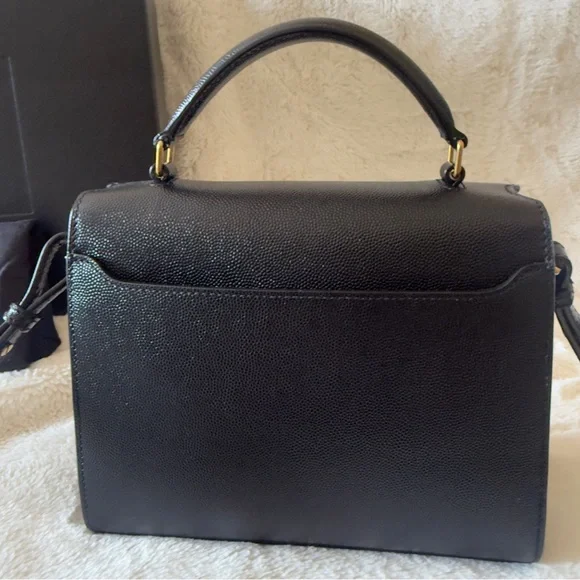 Saint Laurent Cassandra Mini Black with Gold Hardware Leather Adjustable Strap - Picture 12 of 17